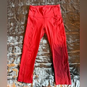 Lululemon Athletica Red Leggings